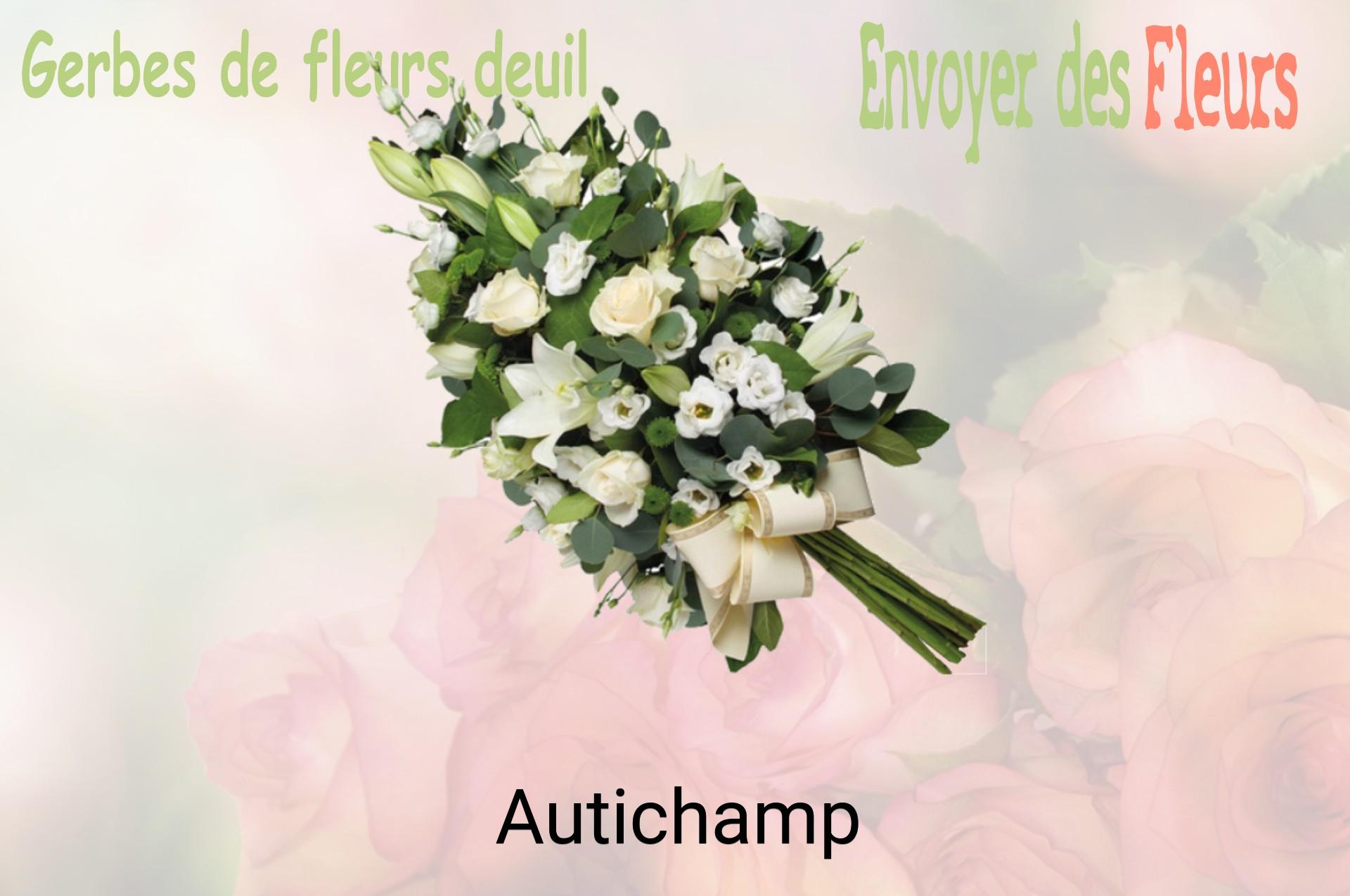 Gerbe de fleurs de deuil livrée à Autichamp